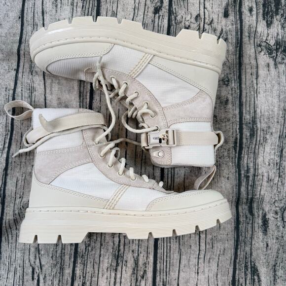 Authentic Dr. Martens Combs Tech II Utility Mens 8 Women’s 9 Off White Boots - Picture 3 of 9